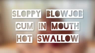 Hot Blonde Suck Cock Cum in Mouth and Swallow