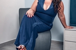 With my elegant dress
