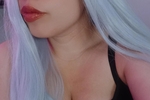 BOOBS BLUE HAIR!