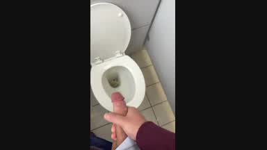 Sneaky cumshot at WORK