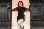 RedHair in Black Dress