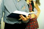 Slutty schoolgirl loves her nerd