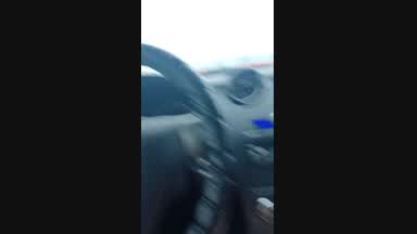 In the car
