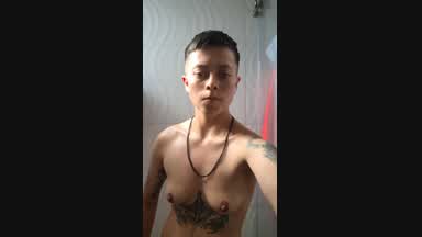 In the shower
