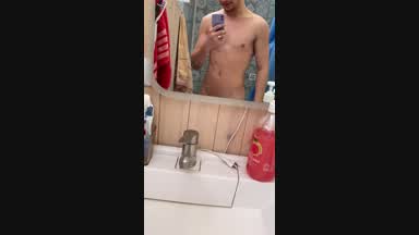 Jerking off in the shower