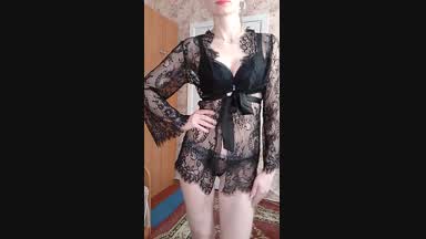 very sexy black lingerie