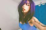 cabello morado