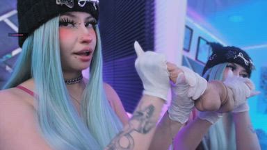 handjob with latex gloves