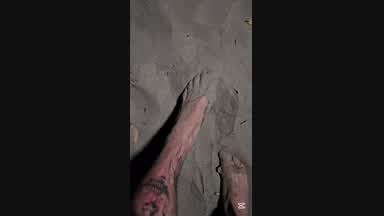 walking on sand, love to feel it with my feet