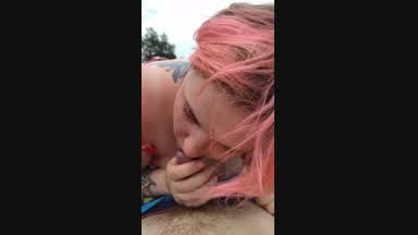 Blowjob near the river