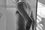 juan - onlyfans.com/paezcantor <3 — DEMON B&W IN THE SHOWER