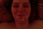 Cum on her face