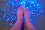 14 Feet with blue paint picture  >^.^<