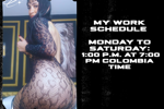 My work schedule