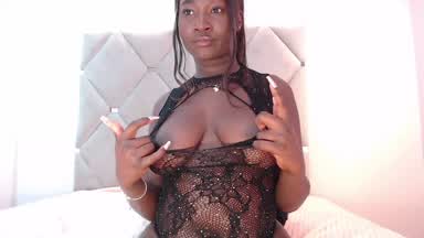 Ebony with OILED BOOBS