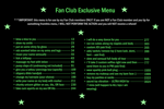 Fan Club Menu