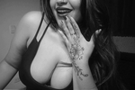 black and white