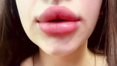 My wet lips