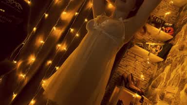 Sheer nightgown tease