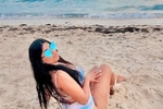 en la playa