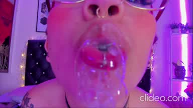 suck whit much saliva and smoke