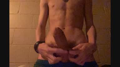 playing with my dick standing up