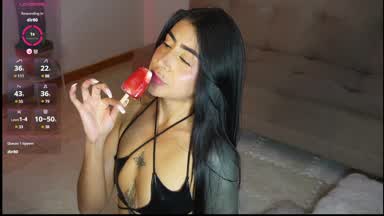 licking popsicle