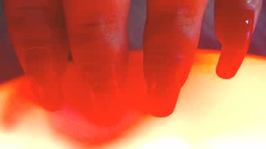 Red nails...