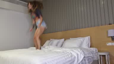 jumping on the bed