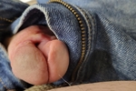poking out