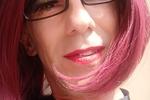 in pantyhose, with cock, and 1 face pic