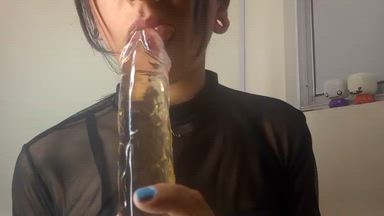 I like to play with the dildo in my mouth