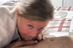 Momma licking cock