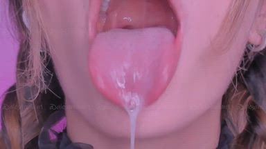 hot play with saliva and cum