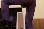 ass in purple stockings