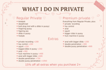 What I do in private for extra