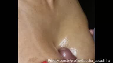 Cum on my boobs please