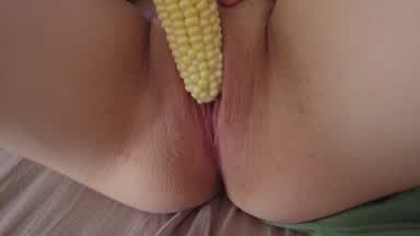 My Little Pussy Likes BIG Corn ;)