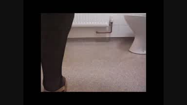 Wetting orange lacey panty