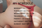 My schedule