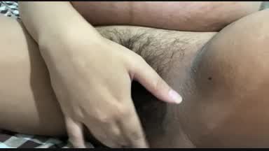 Finger Pussy while Showing Belly