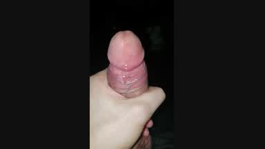 Stroking my wet cock