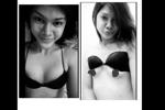 black and white