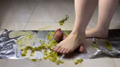 Grapes and dildo stomping