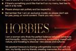 RULES AND HOBBIES