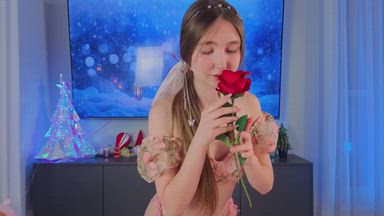 Cute dance with rose