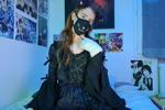 Naughty in gothic dress