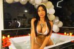 in the jacuzzi