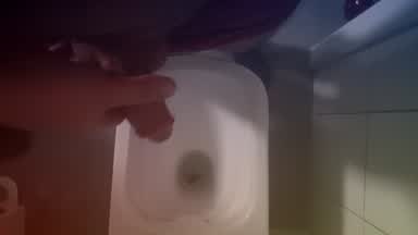 Cum in toilet