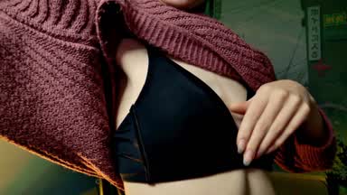 Bra Teasing in Sweater